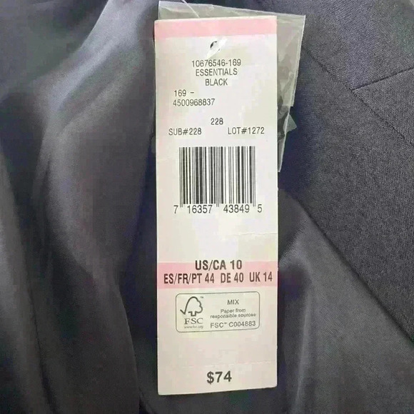 Black Label by Evan-Picone Suit Jacket Size 10 Women’s Blazer Career Interview - Picture 14 of 14